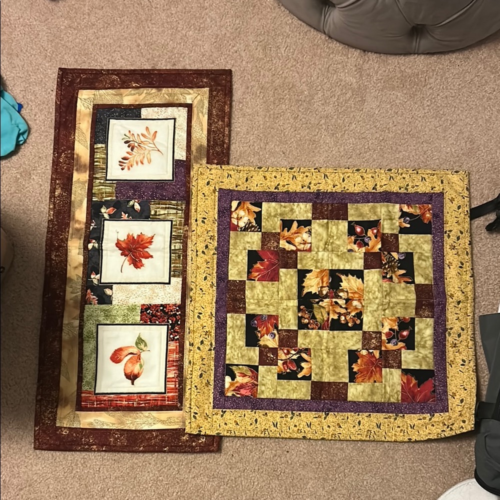 Colorful Patchwork table pieces